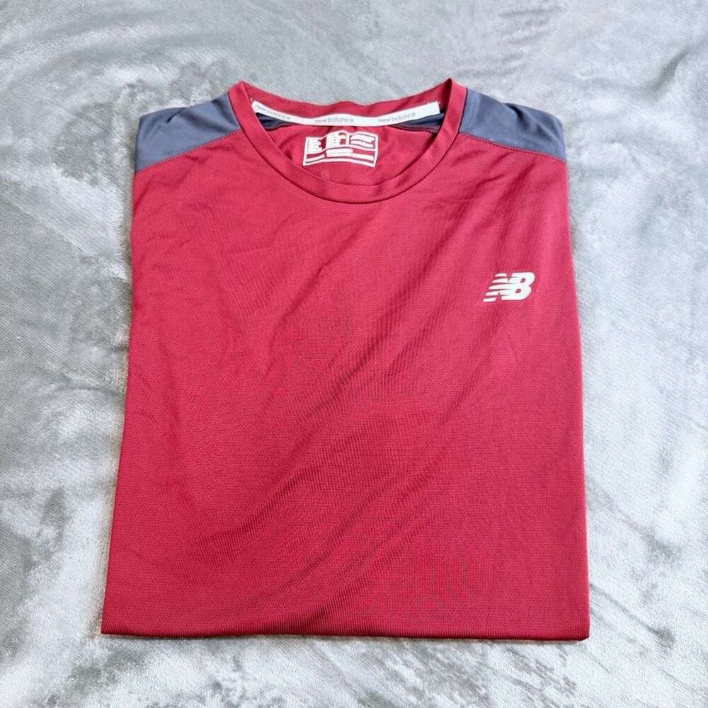 New Balance Lightning Dry Shirt Men Sz XL Red Performance Running ActiveWear